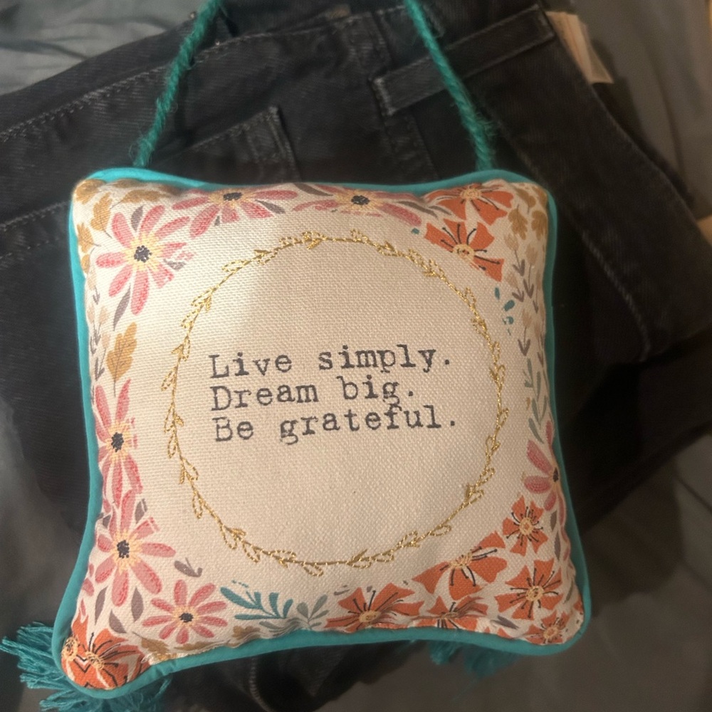 small inspirational pillow